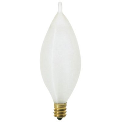 25W 120V C11 E12 Bent Tip Satin Spun Bulb by SATCO Lighting - Starlight Lighting USA and Canada